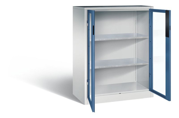 C+P gereedschapskast Acurado, H1200xW930xD500mm, kleur: lichtgrijs / verre blauw, verzonken handgreep, 8521-0552 S10016