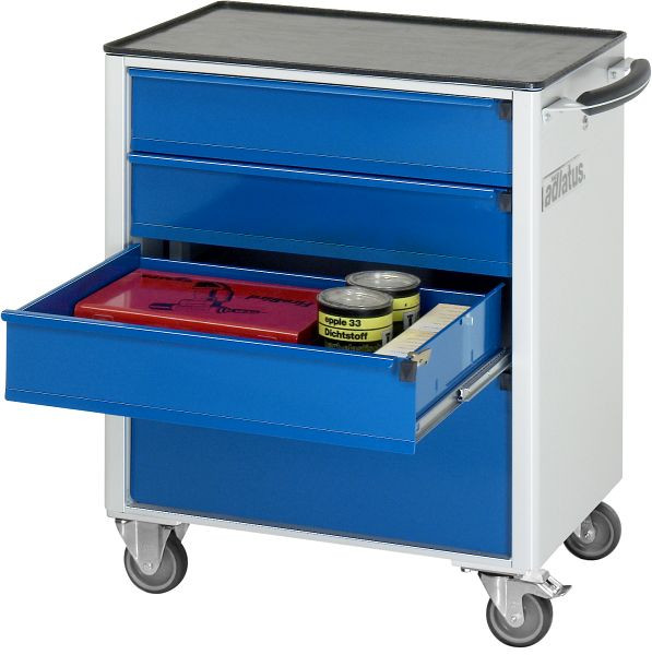 RAU gereedschapswagen serie adlatus model 7360, B700 x D500 x H860 mm, inclusief metalen steun, 02-7360.11