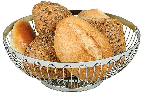 APS brood- en fruitmand, rond, Ø 17,5 cm, hoogte: 7 cm, RVS 18/8, 30200