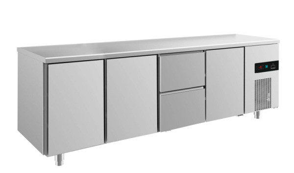 A&S Polarny koeltafel -2 tot +8°C met 3x deuren en 1x twee laden midden rechts, 2330 x 700 x 850 mm, KT4TTZT