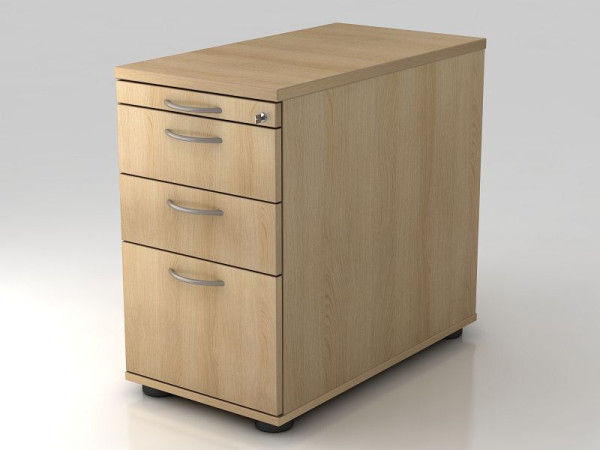 Hammerbacher stabak 80cm, 2 laden, 1 HR, slot, eiken beugelgreep, 42,8x72-76x80 cm, 1/3/3/6 HE, VSC40/E/E/BM