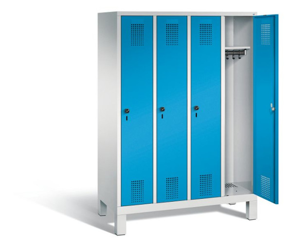 C+P schoollocker Evolo, H1650xB1190xD500mm, kleur: lichtgrijs/lichtblauw, 480106-40 S10026