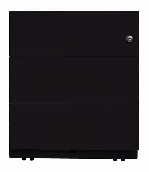 Bisley rolcontainer Note™, 3 universele laden, zwart, NWA59M7SSS633