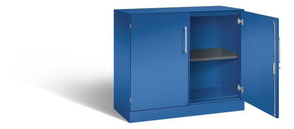 C+P dressoir met vleugeldeuren Asisto, H915xB1000xD435mm, kleur: gentiaanblauw, beugelgreep, 2 niveaus, 141052-000 S10180