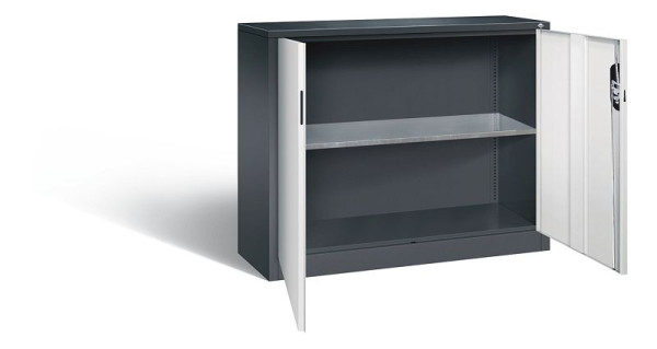 C+P gereedschapskast Acurado, H1000xB1200xD400mm, kleur: zwartgrijs/lichtgrijs, verzonken handgreep, 8830-000 S10216