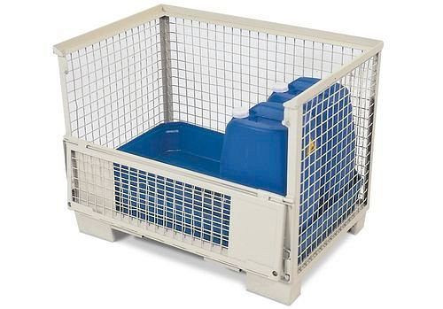 DENIOS mesh box inclusief mesh box tray GW-Z van polyethyleen (PE), 129-049