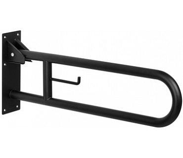 KEMMLIT opklapbare steunbalk 800, roestvrij staal, 738 mm, zwart, 251.644