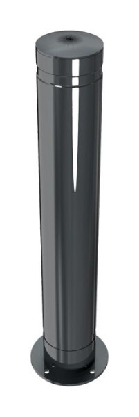 Schake aluminium tuinpaal Ø 120 mm, stationair, voor deuvelbevestiging met voetplaat Ø 180 mm, hoogte boven de grond 750 mm, totale lengte ca. 1050 mm, 40120PB