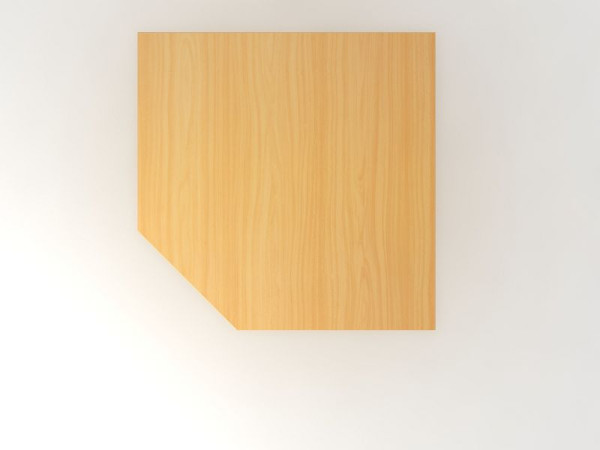 Hammerbacher verbindingsplaat trapeziumvorm / onderstel beuken/zilver, vierkante vorm met afgeschuinde hoek, VLT12/6/S