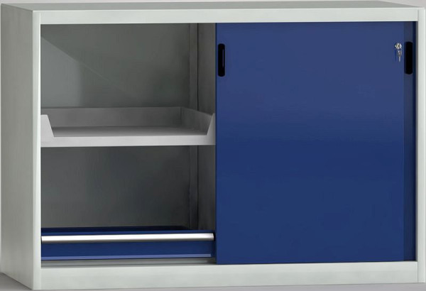 KLW schuifdeurkast als machinezijkast 1000 x 1500 x 815 H x B x D met afsluitbare schuifdeuren, tussenschot, 7SS-ST1000ETB-008MPB