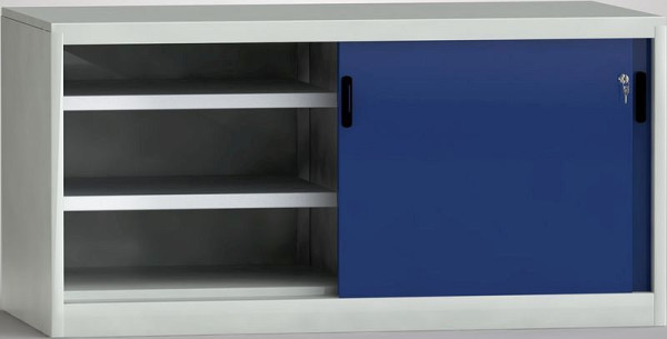 KLW schuifdeurkast als machinezijkast 700 x 1500 x 815 H x B x D met afsluitbare schuifdeuren, tussenwand, 7SS-ST0700XTB-002MPB