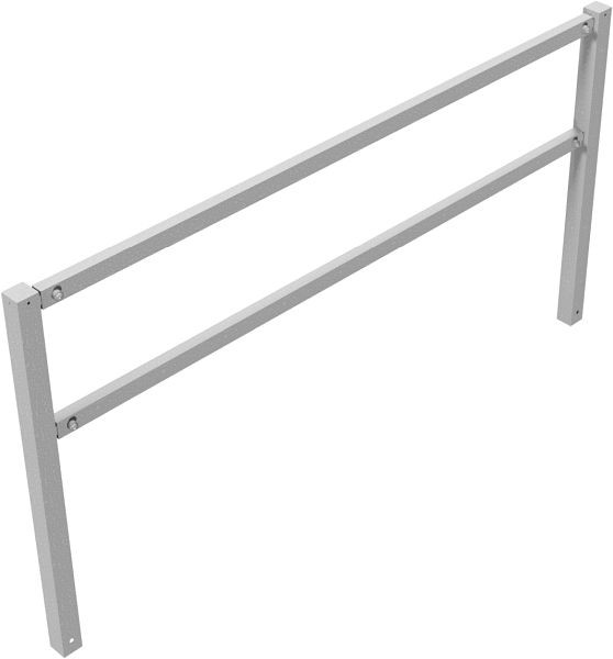 Schake-wegbarrières, vast, aan elkaar te schroeven met boven- en kniebeugels, thermisch verzinkt, totale breedte: 2500 mm, 416_25