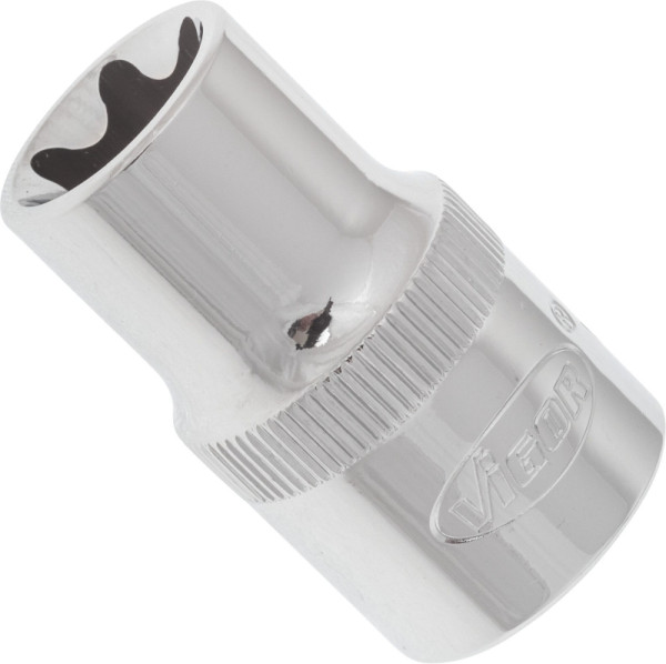 VIGOR TORX® dopsleutelinzet, hol vierkant 12,5 mm (1/2 inch), buiten TORX® profiel, E16, V2734