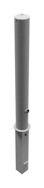 Schake afzetpaal stalen buis Ø 102 x 2,9 mm afneembaar, met driehoekslot, thermisch verzinkt, zonder oog, 491F