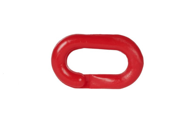 SW staal kunststof verbindingsschakel, 8mm, rood, 07322L