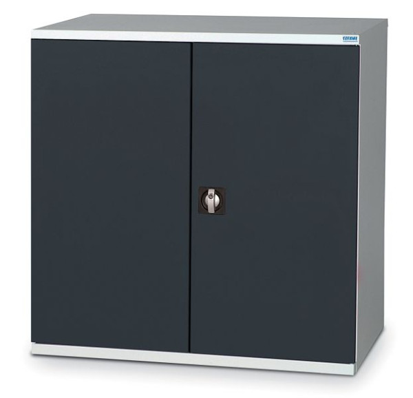 SOFAME draaideurkast B 1000 x D 500 x H 1000 mm, met 2 planken, lichtgrijs RAL 7035/lichtgrijs RAL 7035, W030020003GCGC