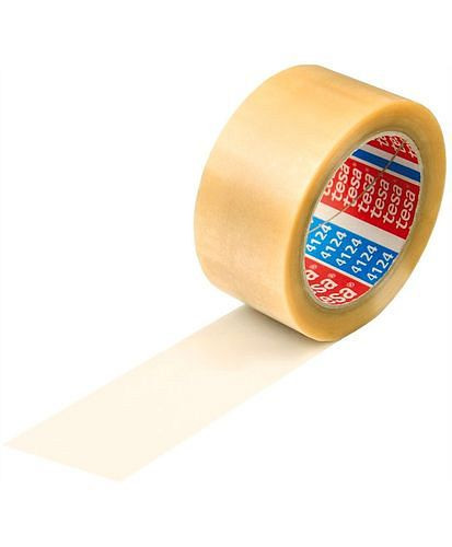 tesa PVC-plakband 4124, transparant, 50 mm breed x 66 m, dikte 65 µ, verpakking: 36 rollen, 299529