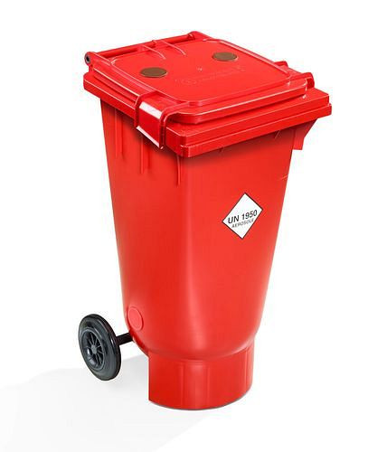 DENIOS transport- en verzamelcontainer voor lege spuitbussen, antistatisch, 120 liter, 271-756