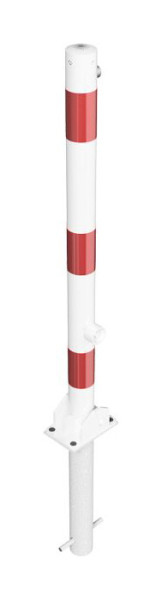 Schake afzetpaal stalen buis Ø 60 x 2,5 mm, opklapbaar met driehoekslot, voor inbetonzetting met grondhuls, 460FUHB