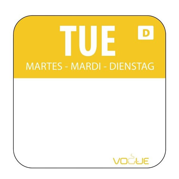 Vogue Tuesday zelfoplossende etiketten voor voedselrotatie, VE: 1000 stuks, U778