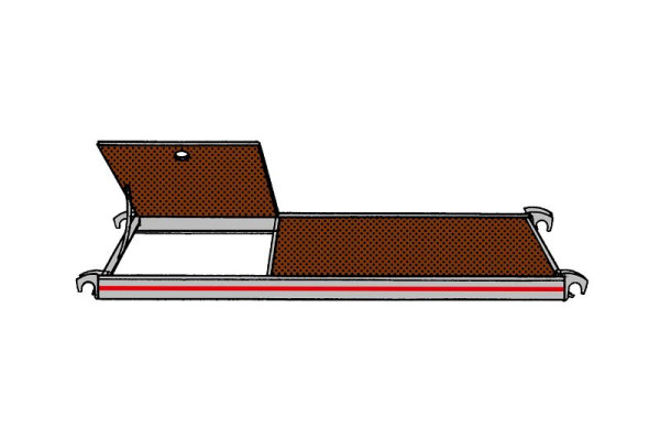 HYMER platform met luik, lengte 1,90 m, breedte 0,65 m, 617824