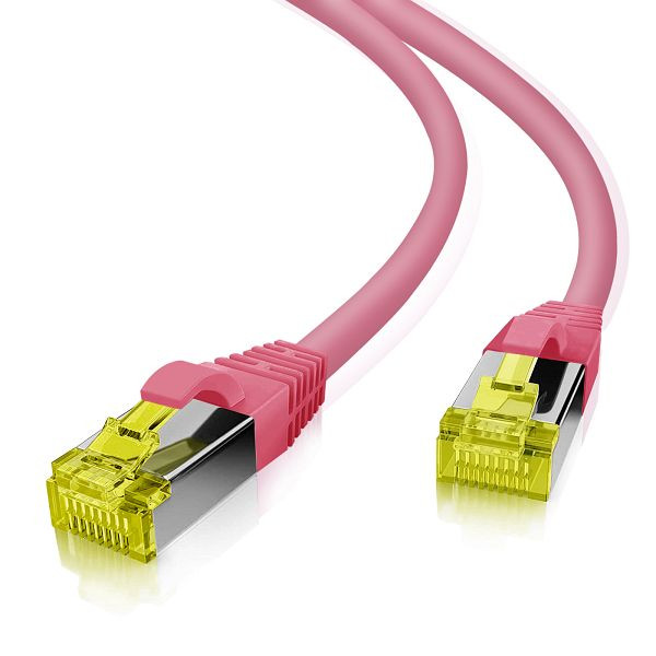 Helos patchkabel S/FTP Cat 6a magenta 20,0m, 118139