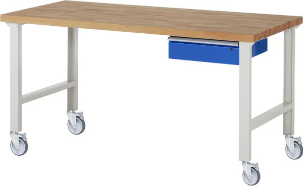 RAU verrijdbare werkbank 7001A1, 2000x900x1000mm, 4 zwenkwielen, 05-7001A1-209B4S4.11