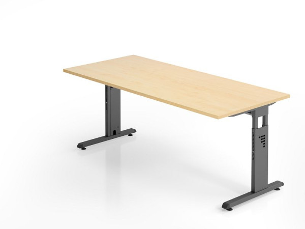 Hammerbacher bureau OS19, 180 x 80 cm, blad: esdoorn, 25 mm dik, 2 mm ABS rand, rechthoekige vorm, VOS19/3/G