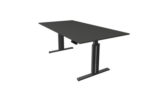 Kerkmann zit-statafel B 2000 x D 1000 mm, elektrisch in hoogte verstelbaar van 720-1200 mm, geheugenfunctie, 4 hoogtes, antraciet, 10324413