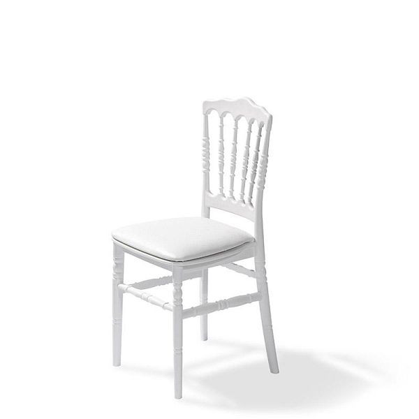 VEBA zitkussen kunstleer wit voor Napoleon/Tiffany stoel, 38,5x40x2,5cm (BxDxH), 50400CW