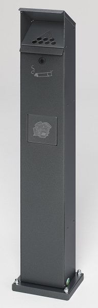 VAR asbak / afvalbak verticale kolom SG 115, antiek zilver, 3957