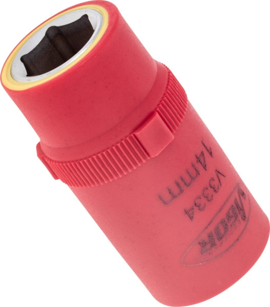 VIGOR VDE dopsleutelinzet, hol vierkant 12,5 mm (1/2 inch), buitenzeskantprofiel, 14 mm, V3334
