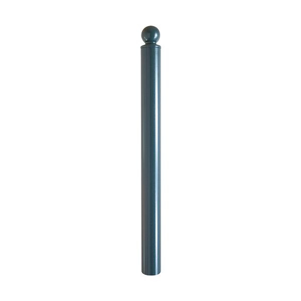 Schake-barrièrestijlpaal serie 484B Ø 82 mm, stationair, voor inbetonzetting met grondanker, totale lengte ca. 1300 mm, zonder slot, zonder oog, 484B