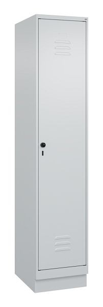 C+P Umkleidespind Classic PLUS, Sockel, 1950x400x500mm, 7035/7035, Drehriegel, 080020-12 S10009