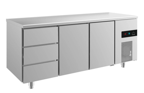 A&S Polarny koeltafel -2 tot +8°C met 2x deuren en 1x drie laden links, 1865 x 700 x 850 mm, KT3DTT