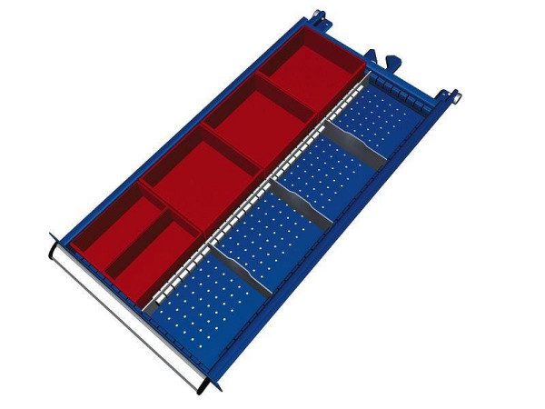 KLW scheidingsmateriaalset voor ladehoogte 150 & 175 mm in SDB kast, kastmaat 419 x 750 mm B x D, SDB-B04-118