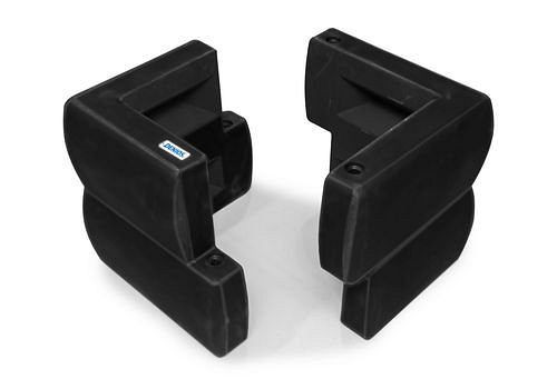 DENIOS pilaarbeschermingsprofiel, gemaakt van PE, zwart, set = 2 stuks