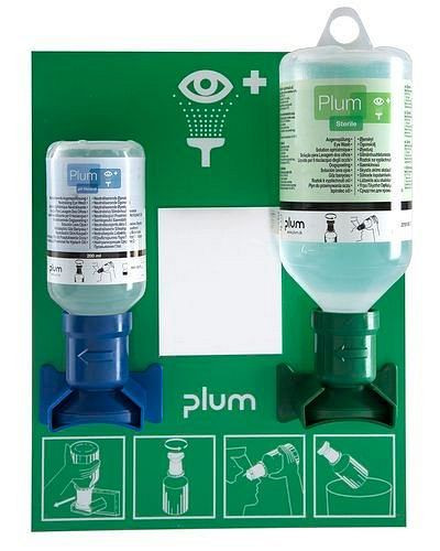 Plum Augen-Notfallstation, mit zwei Augenspülflaschen, 145544