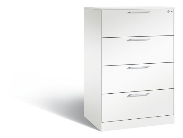 C+P archiefkast Asisto, H1310xB800xD600mm, kleur: verkeerswit, beugelgreep, 146223-422 S10113