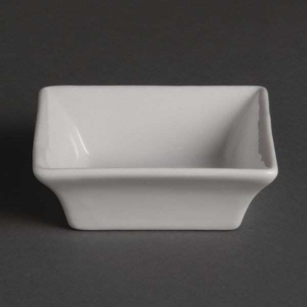 Olympia Whiteware vierkante amuseschalen 7,5cm, VE: 12 stuks, Y136