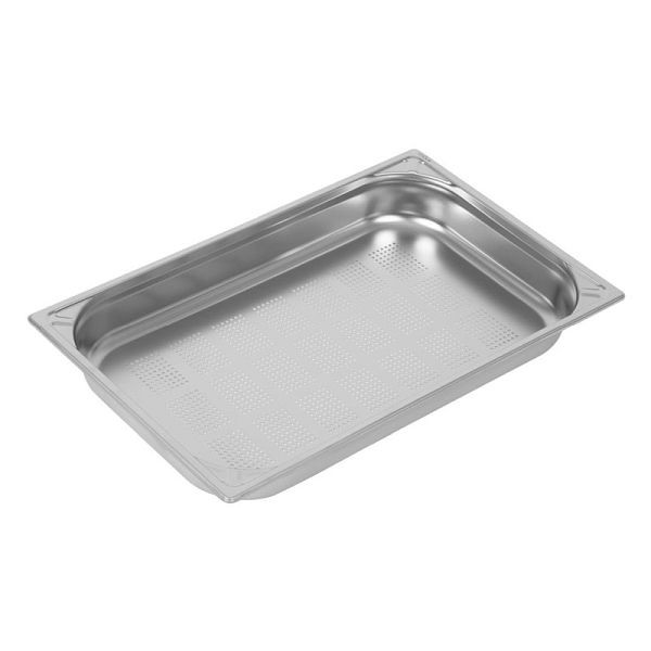 Vogue Heavy Duty Geperforeerde GN Pan 1/1 RVS 65mm, DW461