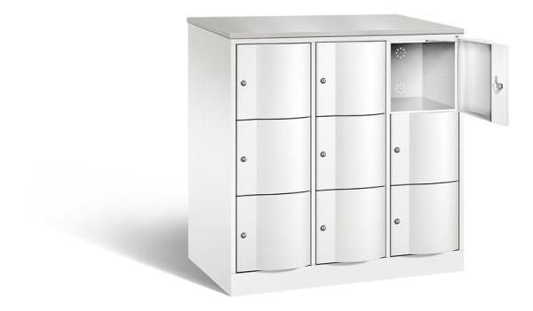 C+P XL lockerkast Resisto, H1255xB1148xD640mm, kleur: verkeerswit, 8573-373 S10178