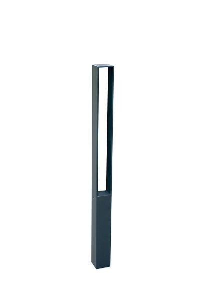 Schake style bolder stalen buis 70 x 70 mm serie 40731B, stationair, voor inbedding in beton met grondanker, totale lengte ca. 1300 mm, 40731B