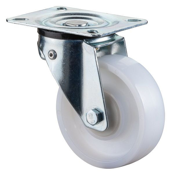 BS Castors Zwenkwiel, kunststof wiel, kogellager met lastafhankelijke draaivastheid 360°, verpakking: 2 stuks, L300.B15.100