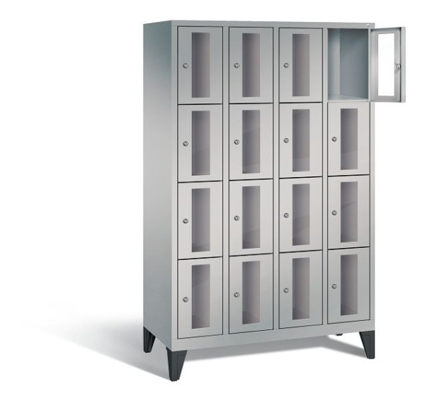 C+P lockerkast Classic, H1850xB1190xD500mm, kleur: wit aluminium, 8010A404 S10009