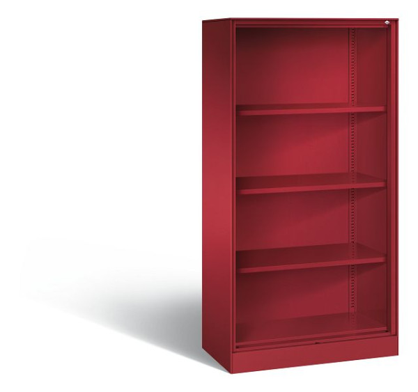 C+P bureauplank Asisto, H1635xB800xD435mm, kleur: robijnrood, 4 niveaus, 140013-000 S10028