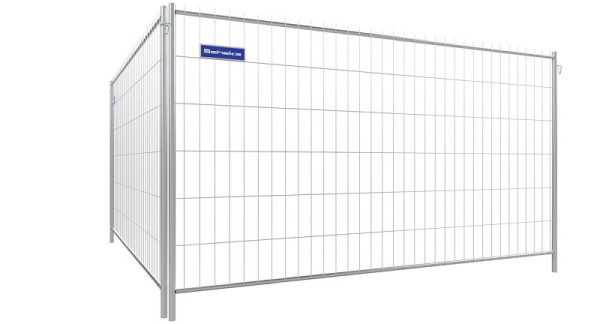 Schake mobiel bouwhek, verzinkt, type Standaard Pro, afmeting: 2,00 x 3,50 m, maaswijdte 100/260 met haken en ogen, 3B2035PROH