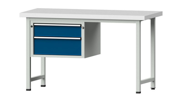 ANKE werkbanken combinatie werkbank, model 607 V, 1500 x 700 x 900 mm, RAL 7035/5010, KSP 50 mm, 415.023