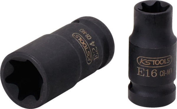 KS Tools Torx E-stopcontact 1/2" kort, E18, 911.0963
