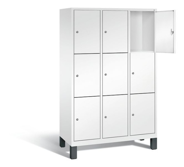 C+P lockerkast Evolo, H1850xB1200xD500mm, kleur: verkeerswit, 48010-323 S10165